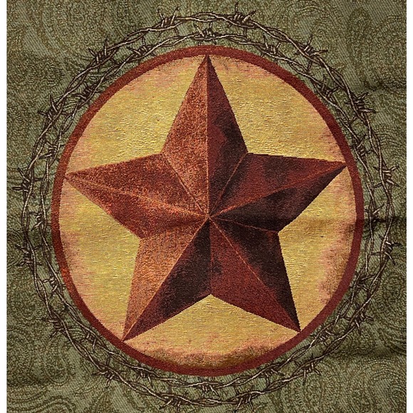 Texas Star Tapestry Wall Hanging with Wood Rod Southwestern 26x36" NWT - Picture 2 of 4